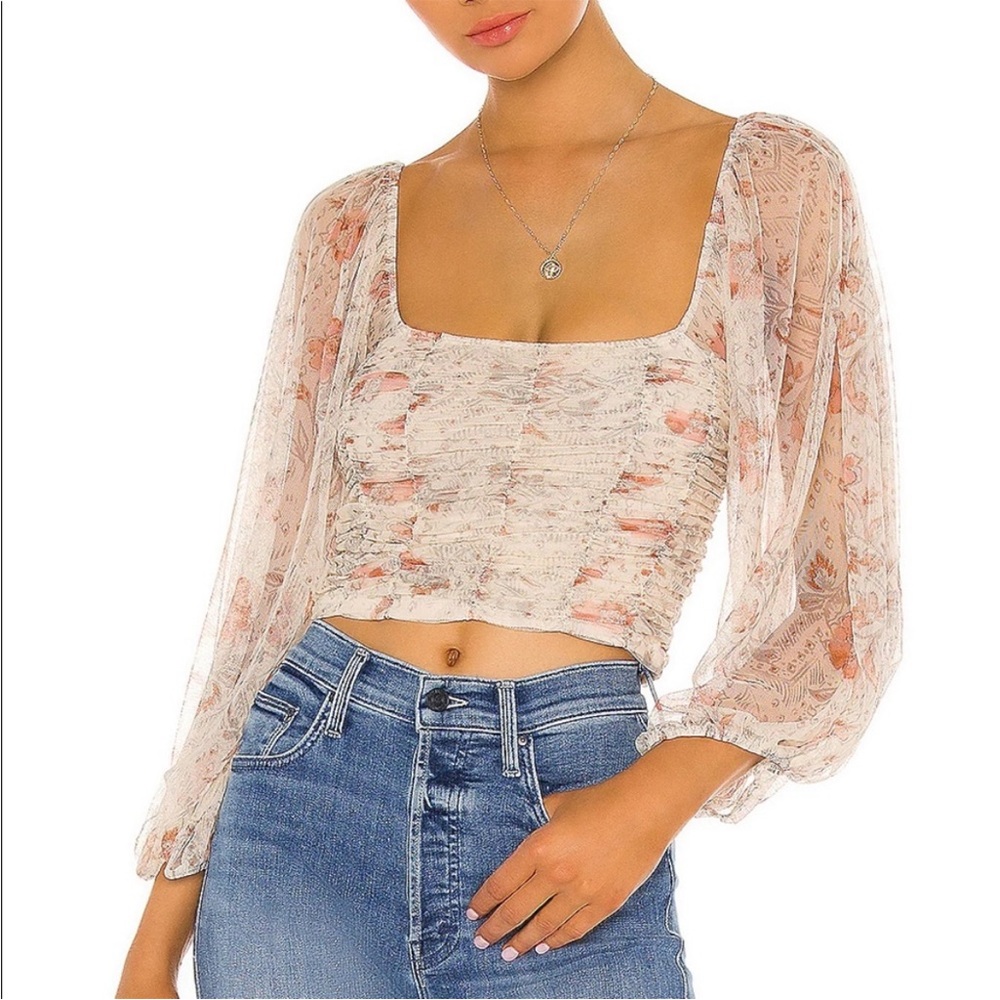 Free People Lilia Long Sleeve Top Size Small